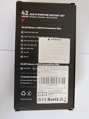 ORIA 24 in 1 Magnetic Ratchet Screwdriver Set with S2 Steel Bits & Detachable T-Handle, Portable Tool Kit in Case for Home DIY, Computer, Electronics Repair, Furniture