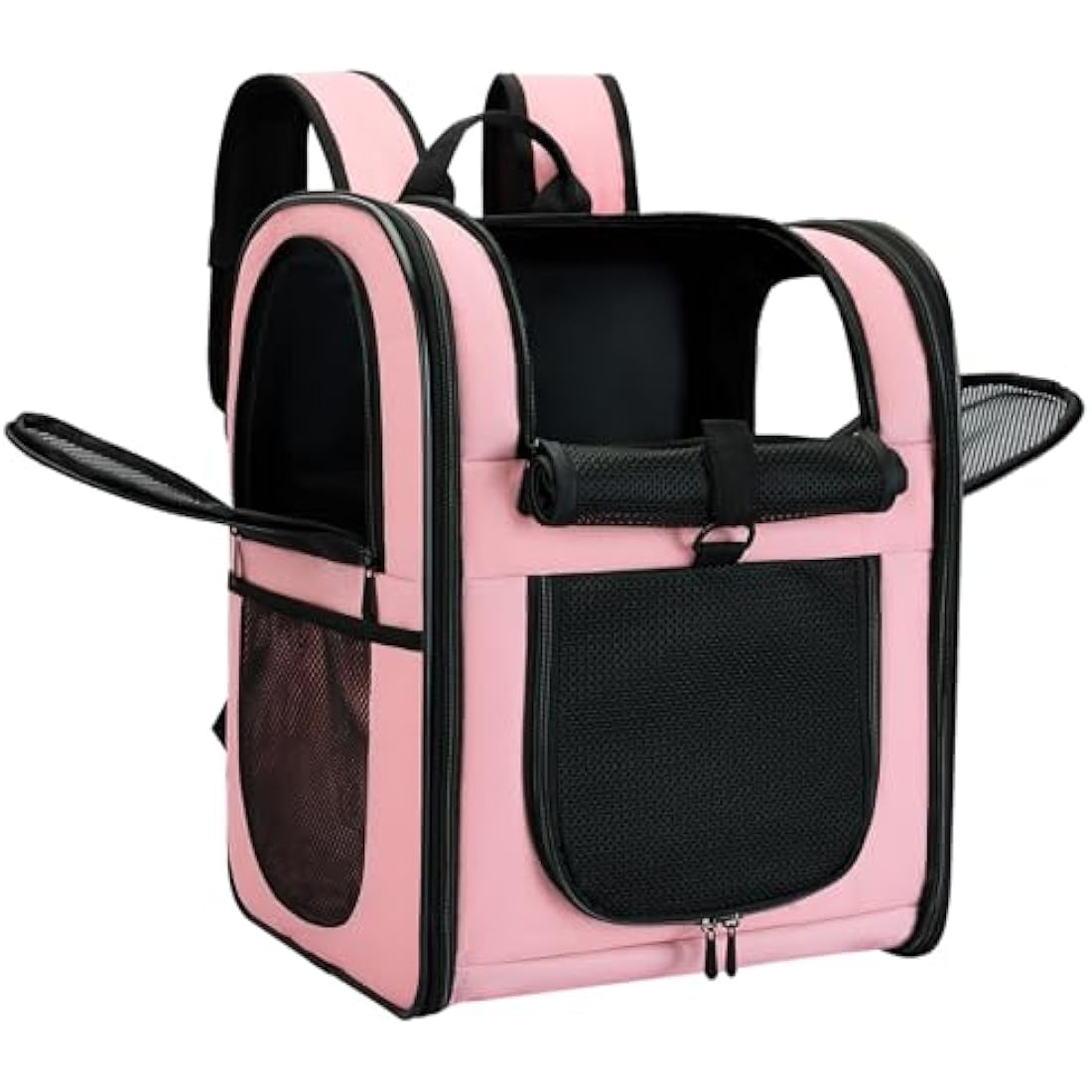 Apollo Walker Cat Carrier and Dog Carrier, for Large and Small Cat Pets (2-15 kg), Breathable Mesh Pet Carrier, Ideal for Hiking, Travel, and Outdoor Activities (Pink)