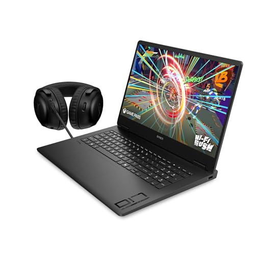 HP Omen 17" Gaming Laptop and HyperX Cloud III Wired Headset bundle, AMD Ryzen 7-8845HS, AI Enhanced, 16 GB RAM, 1TB SSD, NVIDIA GeForce RTX 4050 Graphics, FHD Display, 144Hz, Black, 17-db0016sa