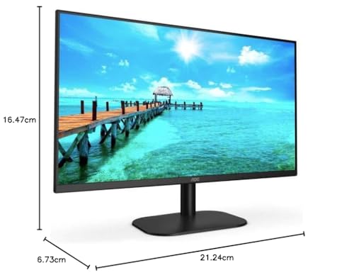 AOC 27B3CA2 - 27 Inch FHD Monitor, 100Hz, IPS, Speakers, USB-C Connectivity, FlickerFree, Adaptive Sync, LowBlue (1920 x 1080, 250 cd/m2, HDMI 1.4 / USB-C 65W Power delivery)