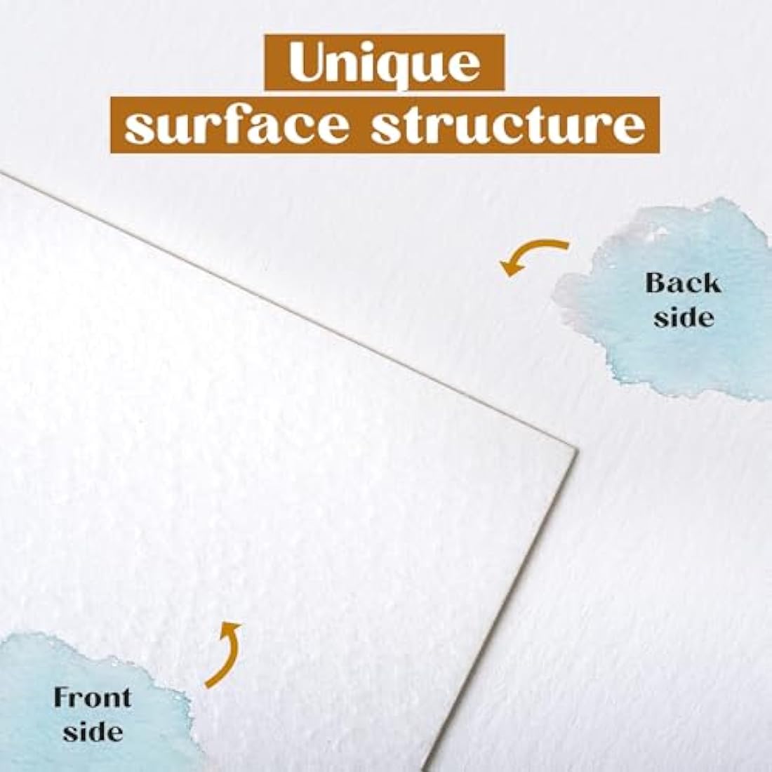 TRITART A2 Size Watercolour Paper - Mixed Media Art Sketch Pad - 300 GSM Cartridge Paper - Thick Acrylic Paper Artists Sketchbook for Drawing Board or Painting