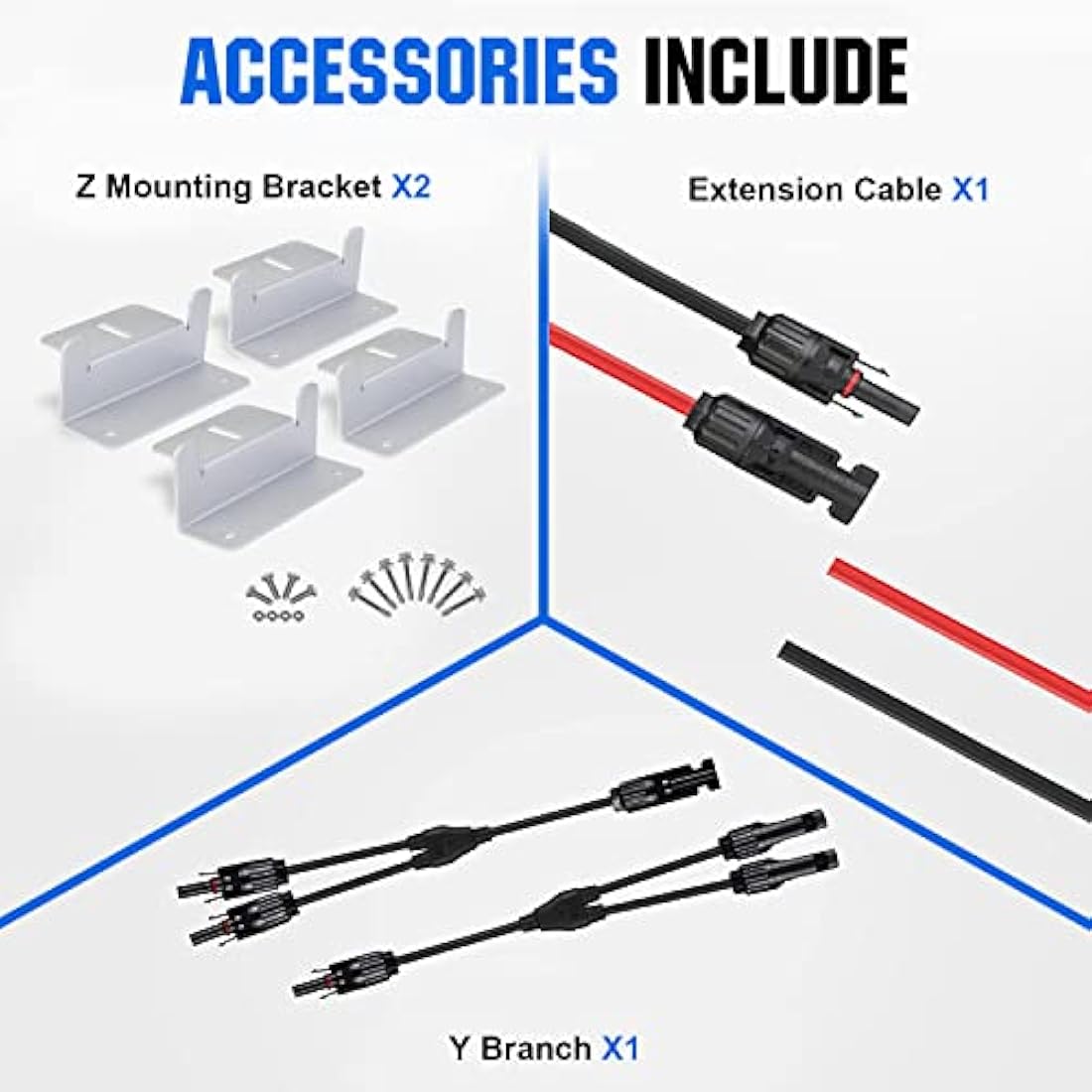ECO-WORTHY Solar Panel Kit 240W 12V System Power 1kWh/Day Off-Grid for RV Car Boat Camping Shed:2pcs 120W Mono Solar Panel + 30A PWM Solar Charge Controller + Z Brackets+ Solar Extension Cables