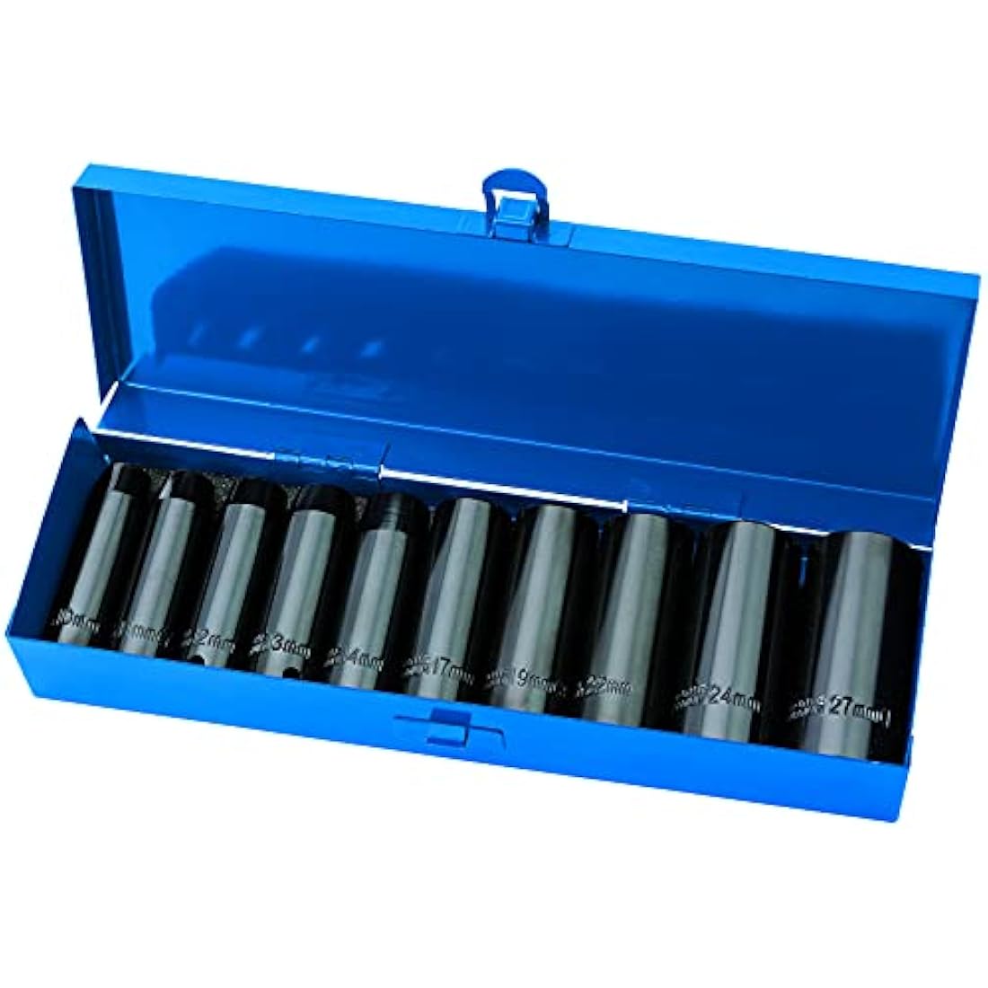 Draper 38369 Expert Hi-Torq Metric Socket Set, 1/2" Square Drive, 10 Pieces , Black