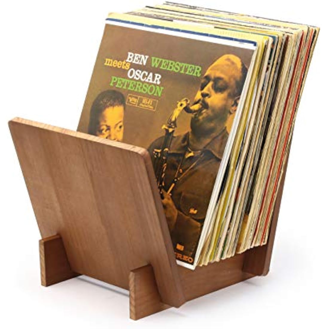 Dynavox Pine Vinyl Record Storage Box Holds up to 40 LPs and Singles - Light Brown - ST40