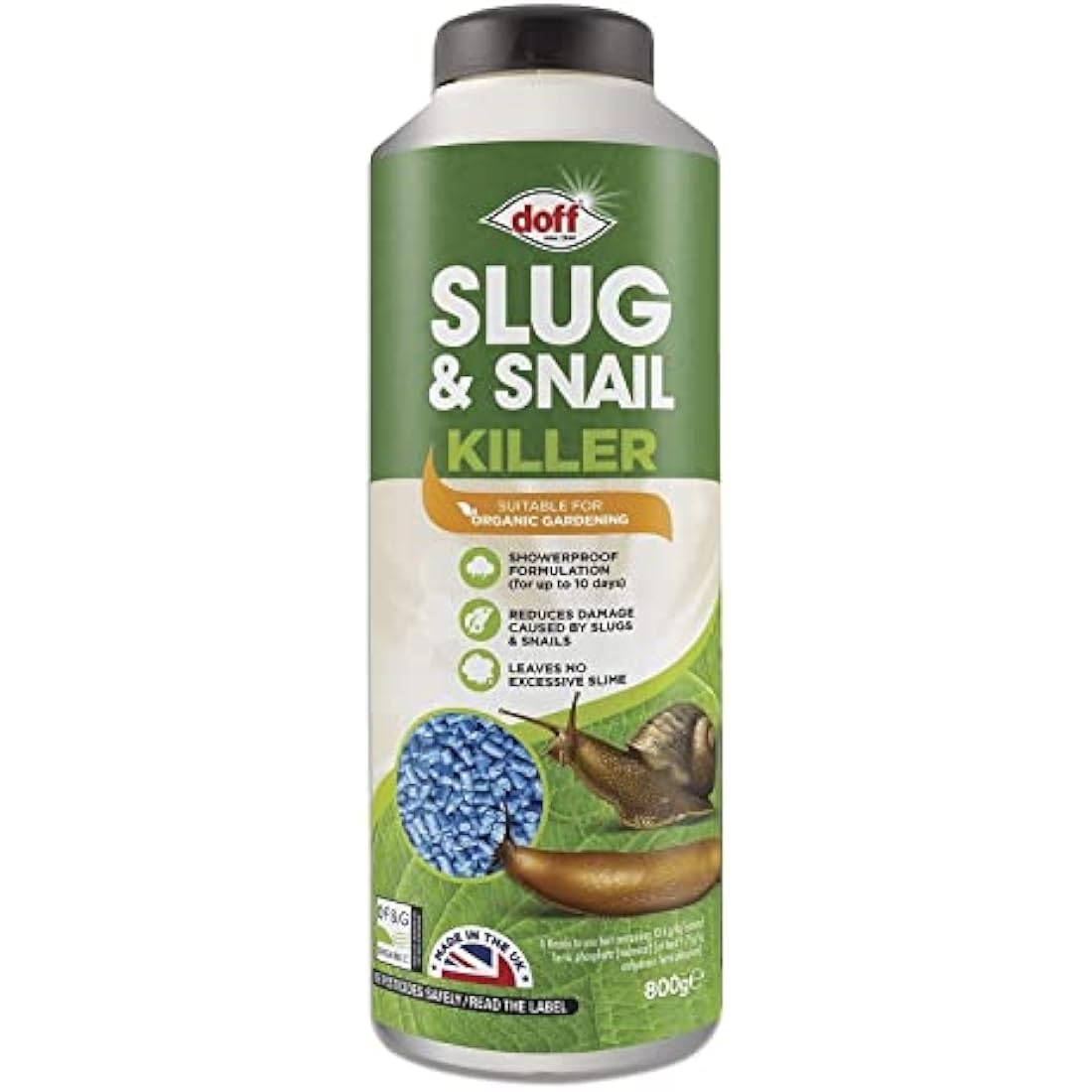 FERRIS | Slug & Snail Killer Pellets 800g - Use in Gardens & Greenhouses - Powerful Slug Repellent for Organic Gardening with Maximum Protection | Fast Acting Pellets for Slugs and Snails (1 Pack)
