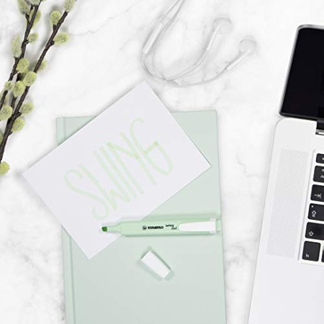 STABILO swing cool Pastel - Highlighter - Deskset of 10 - Assorted Colours