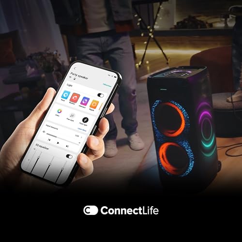 Hisense PARTY STORM, 300W Max Audio Power,15 Hrs long playtime,Karaoke Mode,Lighting effects, Wireless charge the phone, IPX4 Waterproof, Bluetooth 5.0