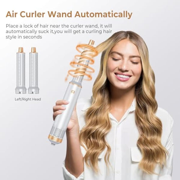 Air Styler Magic Hair Styler- 5 in 1 Hair Dryer Brush Ionic Air Curler,Blowout Airflow, Blow Dryer Brush Set,Multi Styler Tools fo Fast Drying Styling Curling Straightening Hair