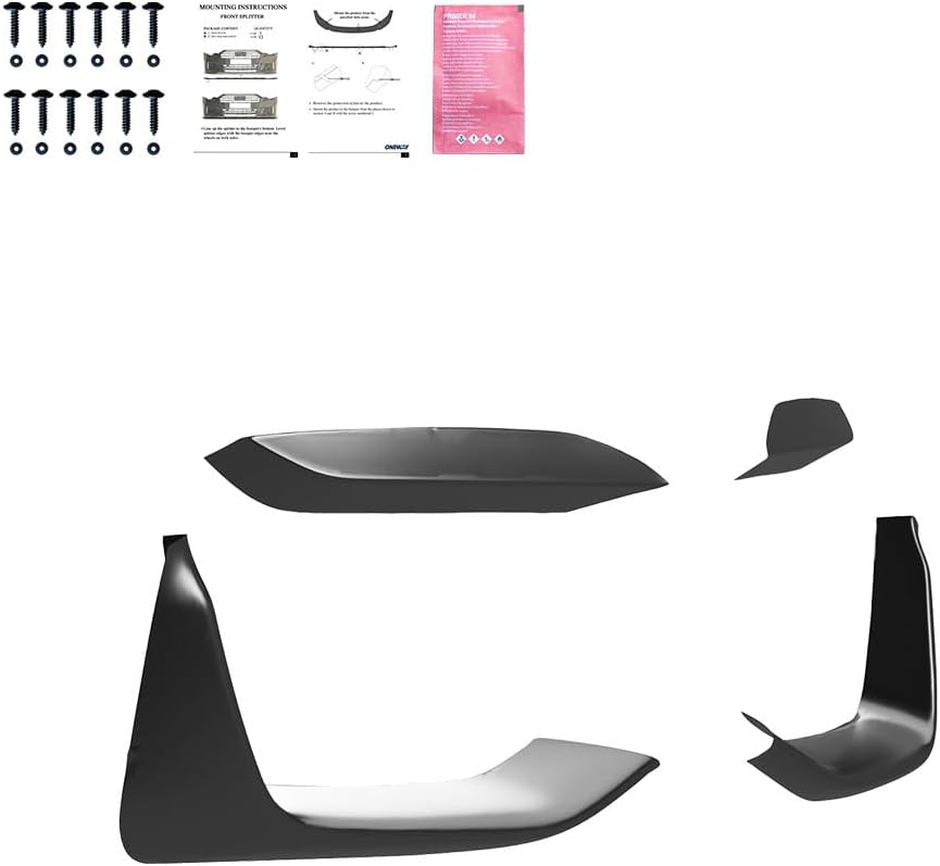 Oneway Front Flaps compatible with BMW M3 F80 2014-2018 & M4 F82 2014-2021 - Gloss black