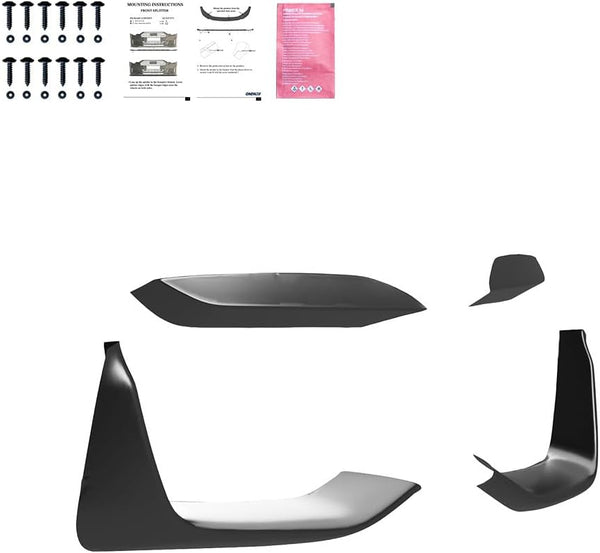 Oneway Front Flaps compatible with BMW M3 F80 2014-2018 & M4 F82 2014-2021 - Gloss black