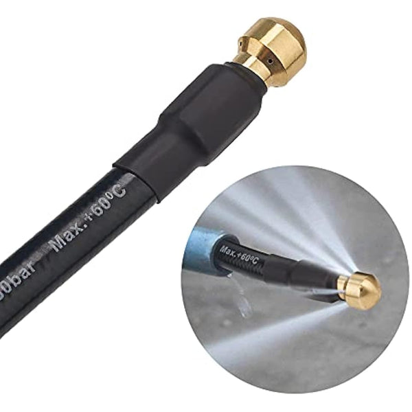 Emoobin Professional High Pressure Drain Pipe 15M/50FT, 2300 PSI / 160 BAR Drain and Pipe Cleaning Hose Kit Compatible for Karcher K-Series (15M)