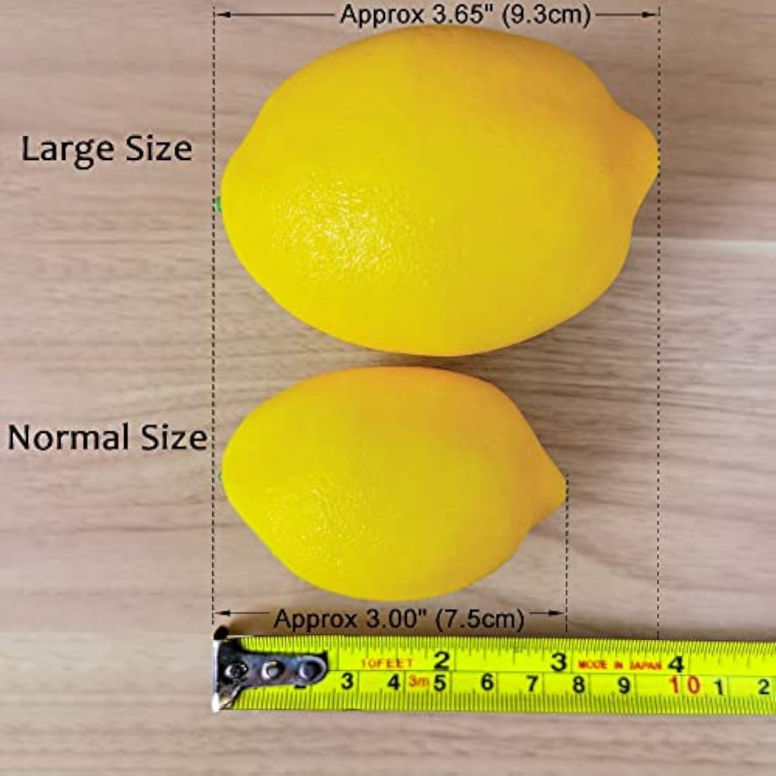 JEDFORE Artificial Lemon Lifelike Simulation Fake Fruit for Home Kitchen Party Decoration Yellow 10 of Packs