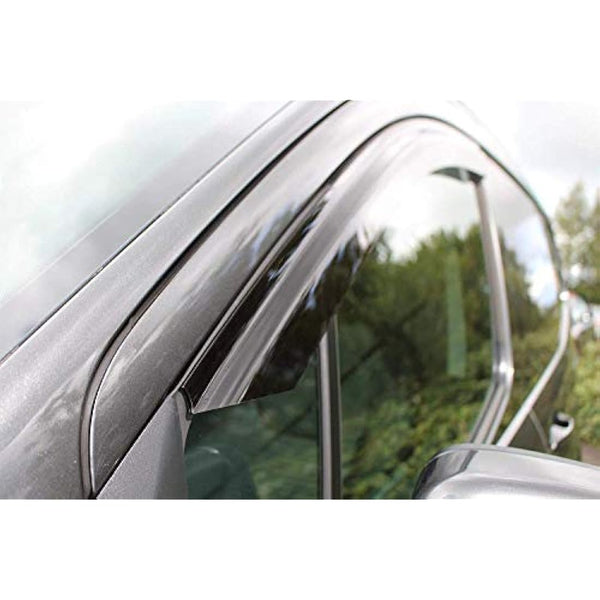 2x Wind Deflectors compatible with Ford Transit Custom Tourneo 2012 2013 2014 2015 2016 2017 2018 2019 2020 2021 2022 Acrylic Glass Windows Weather Shields Visors Rain Snow Sun Guards