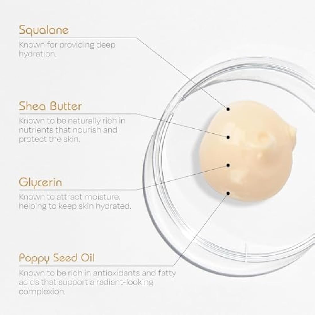 GentleCare Face Cream - For Dry and Sensitive Skin - With Shea Butter, Glycerin, Squalane and Poppy Seed Oil - Professional-Grade Fast-Absorbing Moisturiser - 75ml