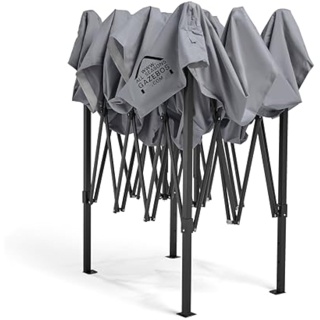 All Seasons Gazebos 3x4.5 Fully Waterproof Pop up Gazebo With Accessories - Metallic Grey