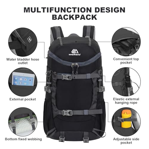 jianyana Hiking Backpack Waterproof 30L Foldable Rucksack Lightweight Camping Bag skiing climb mountains Camping Trekking Hiking Walking Cycling Climbing Outdoor Sports for Women Men