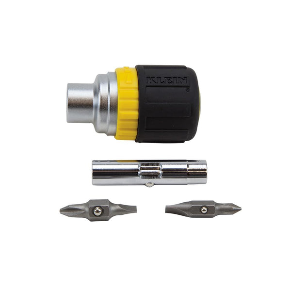 6-in-1 Ratcheting Stubby Screwdriver with Square Recess Klein Tools 32594