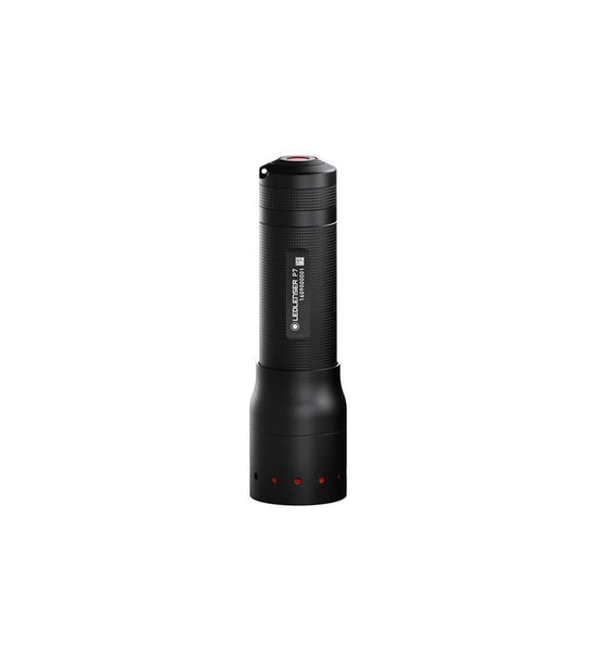 Ledlenser P7R torch LED, 1000 lumens, rechargeable Lithium 18650 battery, 210m long distance beam, focusable, up to zu 40h runtime, incl. magnetic charging system and wall mounting, Flashlight