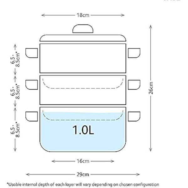 Judge Stainless Steel 3 Tier Steamer Set with 18cm 1L Casserole, 2 Steamers and Lid, Induction Ready, Gift Boxed - 25 Year Guarantee