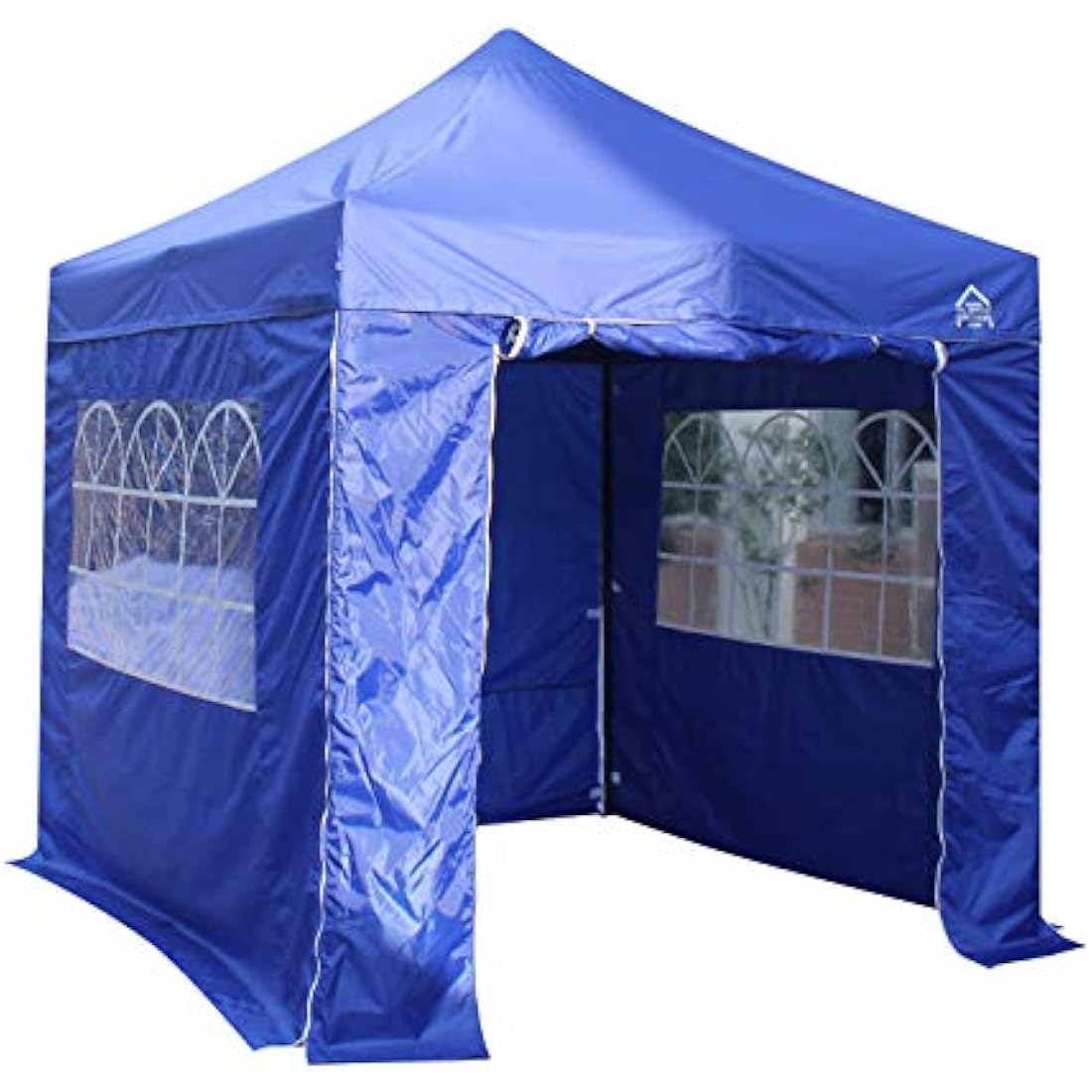 All Seasons Gazebos 2.5x2.5 Fully Waterproof Pop up Gazebo With 4 Zip up Sides and Accessories - Royal Blue