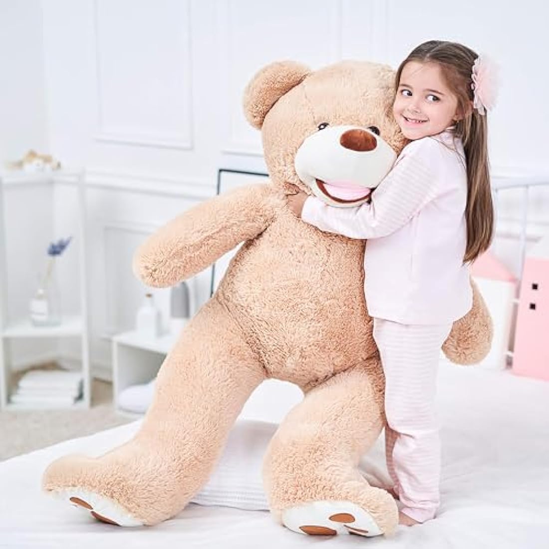 IKASA Giant Teddy Bear Plush Toy Stuffed Animals (Brown, 100cm)