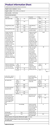 Samsung Series 6 Washer Dryer, AI Energy, Wi-Fi enabled, 9/6kg 1400rpm, White,WD90DG6B85BEU1