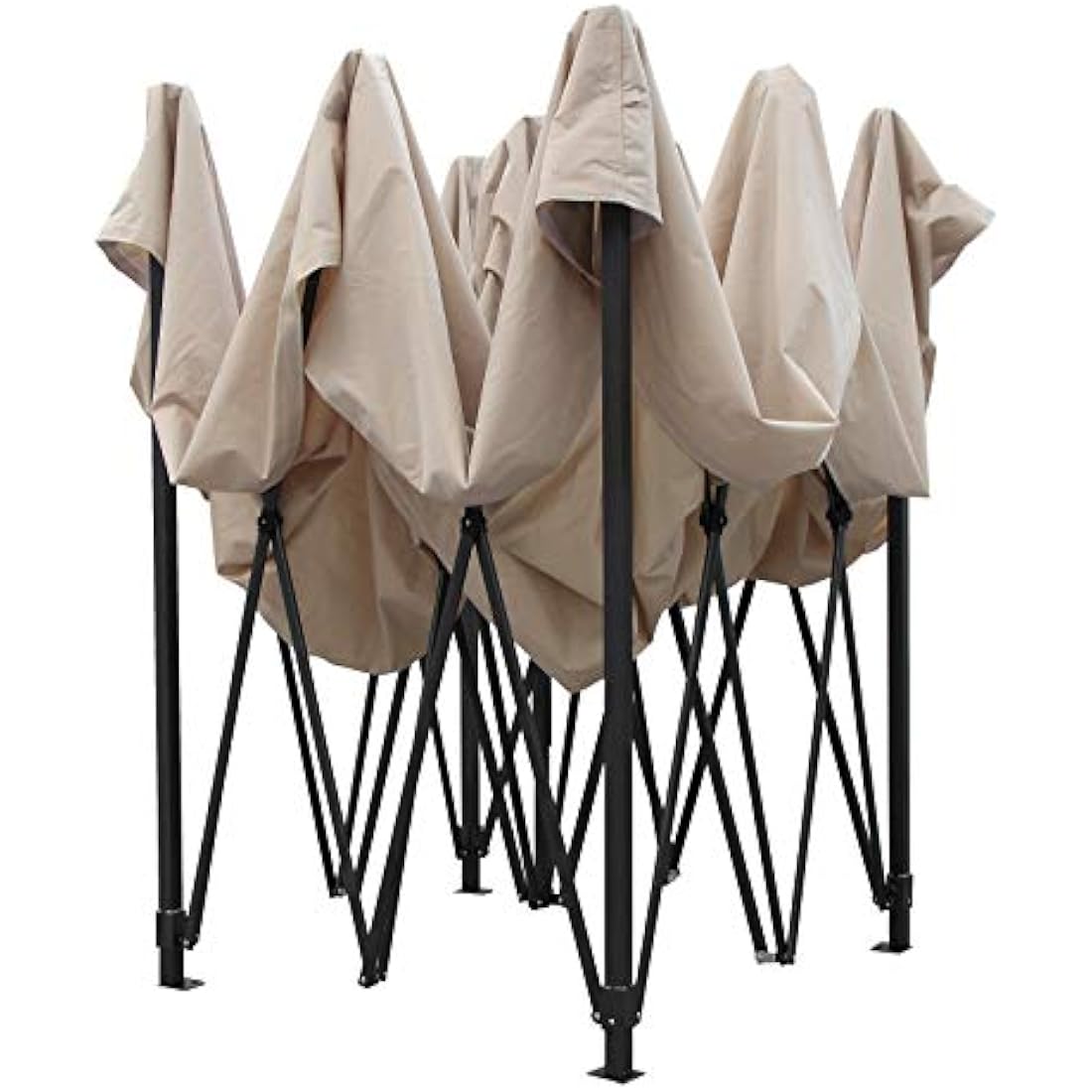 All Seasons Gazebos 2.5x2.5m Heavy Duty Fully Waterproof Pop up Gazebos and 4 Premium Side Walls - Beige