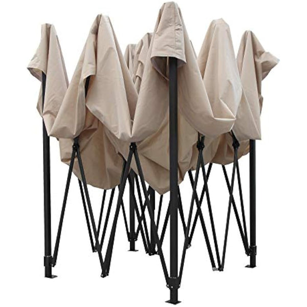 All Seasons Gazebos 2.5x2.5m Heavy Duty Fully Waterproof Pop up Gazebos and 4 Premium Side Walls - Beige