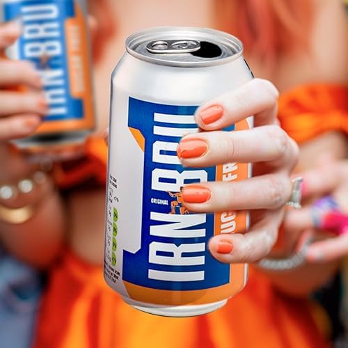 IRN-BRU Sugar-Free Diet, 24 Pack Zero No Sugar & Low Calorie Fizzy Drinks Multipack Cans - 24 x 330ml Cans