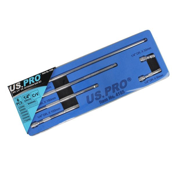 US PRO 6pc 1/4 dr Extension Bar Set  32, 50, 100, 150, 200 & 275mm 4185