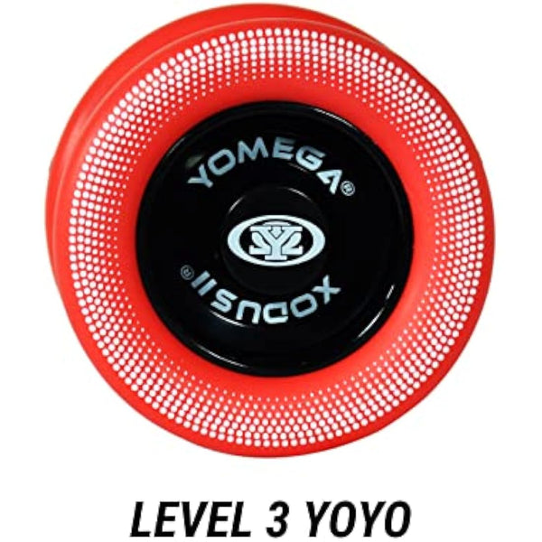 Yomega Xodus II YoYo– Includes Roller Bearing Technology, Rubber Rims and Wing Shape Design – Professional Responsive YoYos Intermediate Level Play (Black Red)