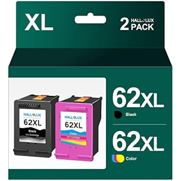 62XL High Yield Ink Cartridges Combo Pack Black and Tri-colour Replacement for HP 62 XL Compatible for Envy 5540 5541 5542 5544 5546 5640 5642 5644 5646 7640 OfficeJet 200 250 5740 5742 5744 (2-Pack)