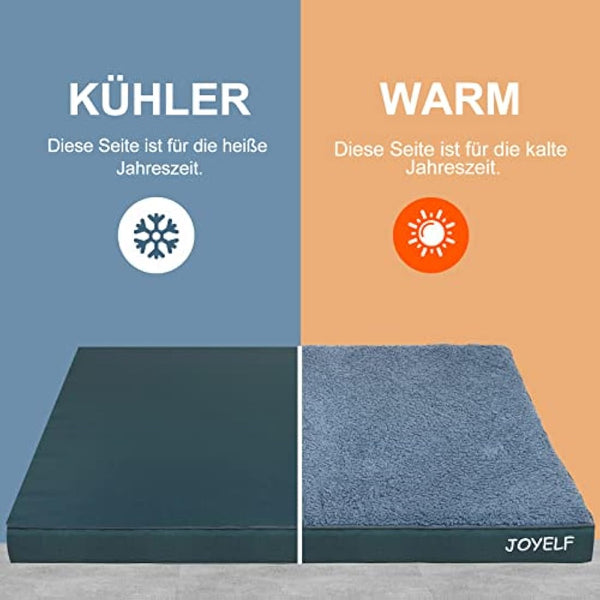 JOYELF Medium Dog crate Bed Mats Orthopedic Dog Bed,Egg Crate Foam Dog Mat Waterproof Dog Pad with Washable Removable Cover, a Squeaker Toy as Gift