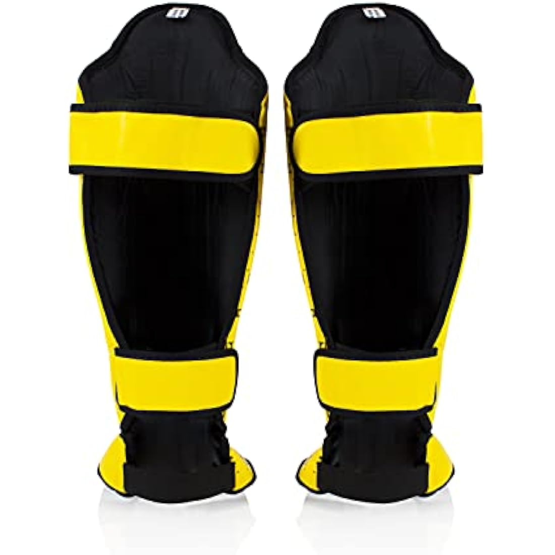 Fairtex Competition Muay Thai Shin Guards, SP5 - Black, Blue, Yellow