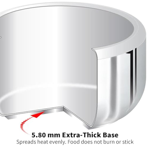 Hawkins 5 Litre Pressure Cooker, Stainless Steel Cooker, Induction Cooker, Silver (HSS50)