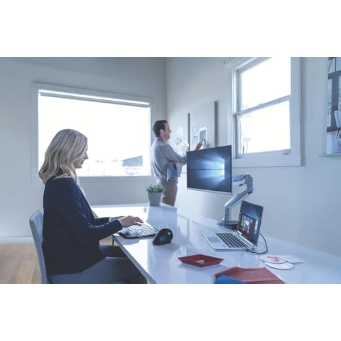 Kensington ONETOUCH HEIGHT ADJUST SING MON ARM