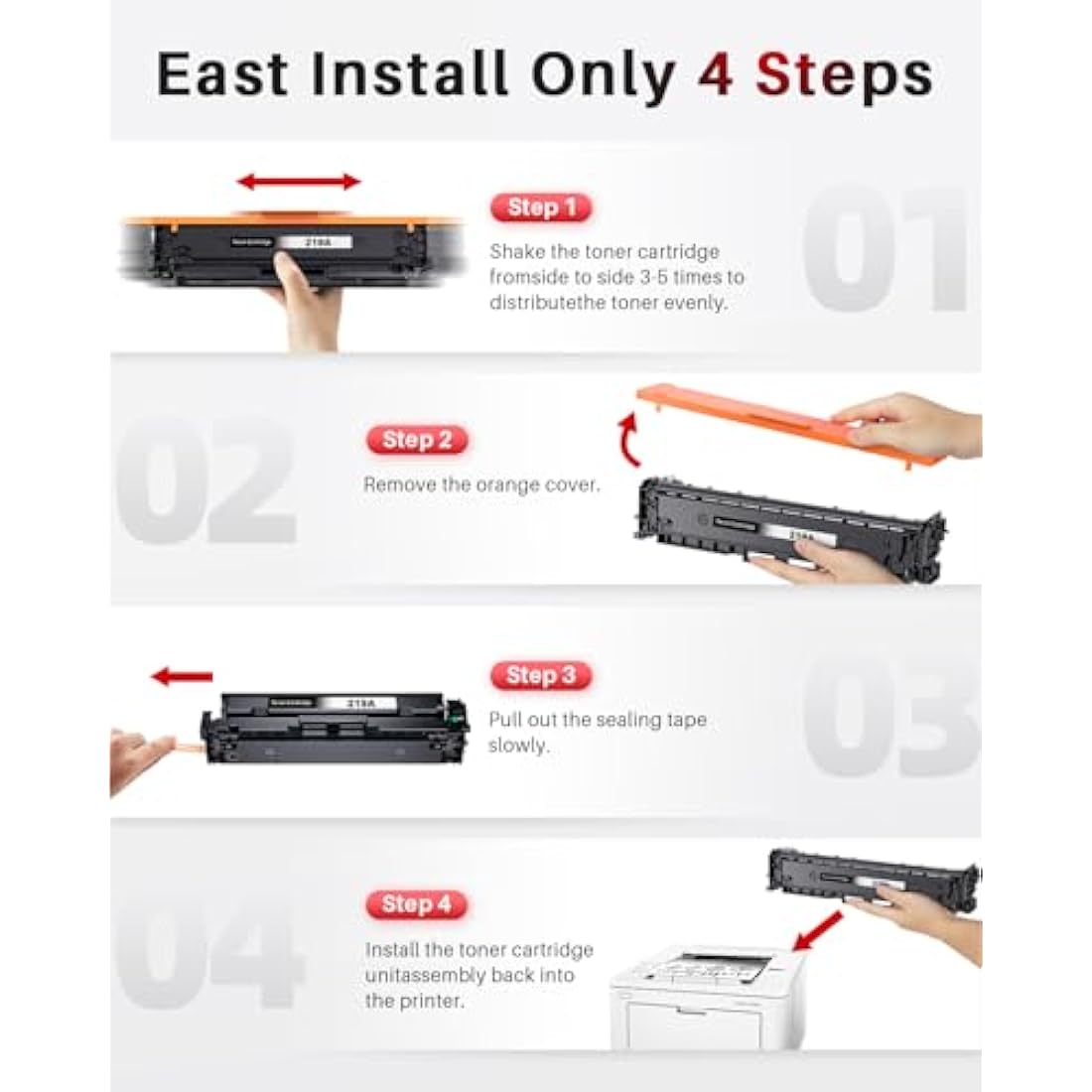 Halloya 219A Toner Cartridge Whit Chip Compatible for 219A W2191A W2192A W2193A 219X W2190X Replacement with Color LaserJet Pro 3202dn 3202dw MFP 3302fdn 3302fdng 3302fdw 3302sdw 3302sdwg (1 Black)