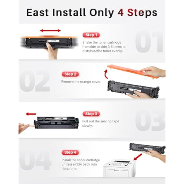 Halloya 219A Toner Cartridge Whit Chip Compatible for 219A W2191A W2192A W2193A 219X W2190X Replacement with Color LaserJet Pro 3202dn 3202dw MFP 3302fdn 3302fdng 3302fdw 3302sdw 3302sdwg (1 Black)