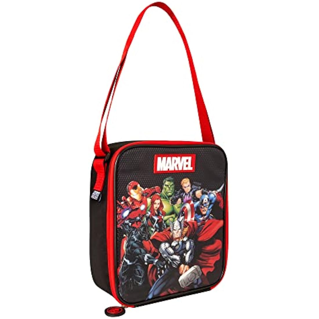 Marvel Avengers Tech Insulated Kids Lunch Shoulder Strap, Official Merchandise by Polar Gear – 600D Polyester Cooler, Reusable Food & Drink Thermal Cool Bag for School Nursery Snacks Picnic-Blue