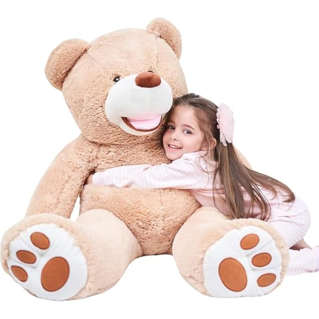 IKASA Giant Teddy Bear Plush Toy Stuffed Animals (Brown, 100cm)