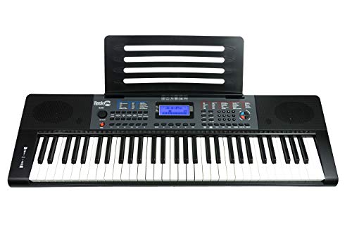 RockJam 88 Key Digital Piano with Full Size Semi-Weighted Keys, Power Supply, Sheet Music Stand, Piano Note Stickers & Simply Piano Lessons