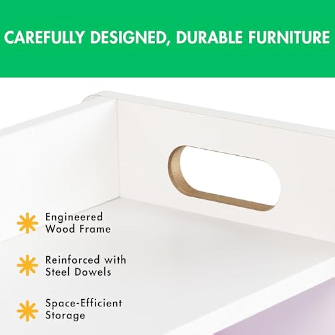 Humble Crew Cambridge Large Wooden Toy Shelf Storage Organiser for Children, with 9 BPA Free Plastic Removeable Storage Bins, Ideal for Storing Toys, Games, Books and Craft Supplies - White