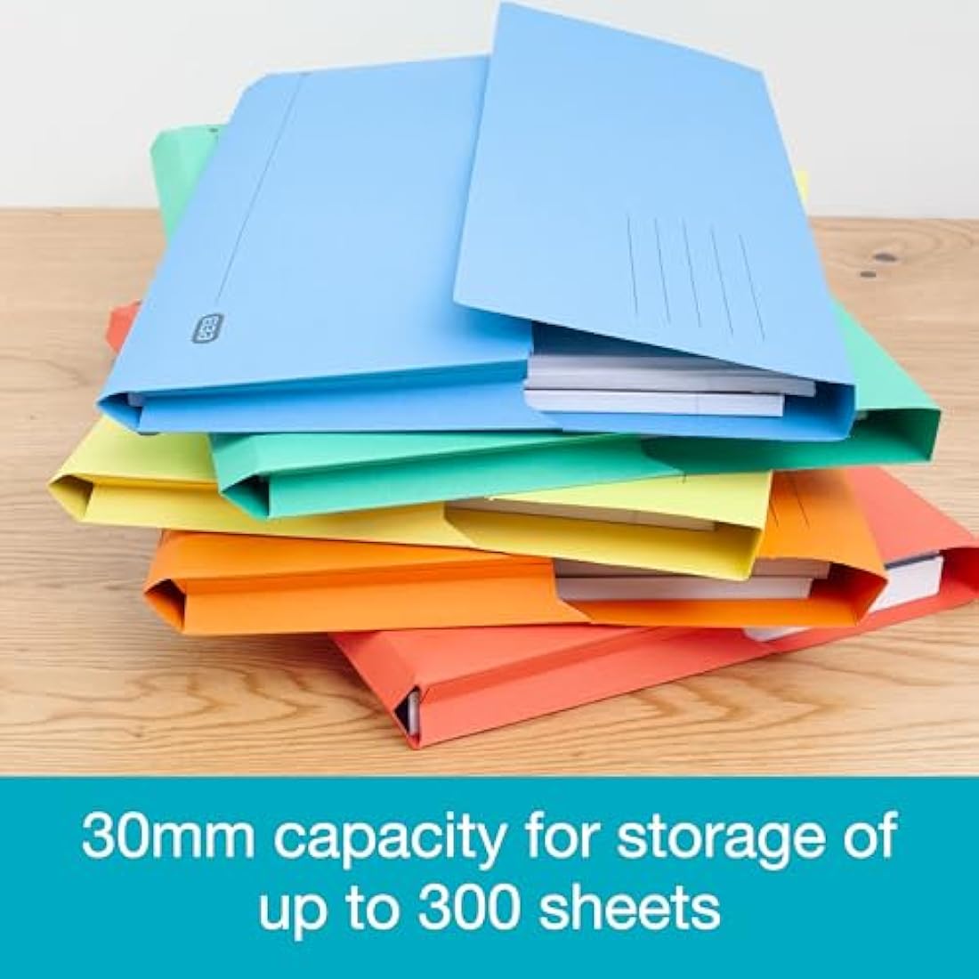 Elba Foolscap Document Wallets, Assorted Colours, A4+, Pack of 10 Folders