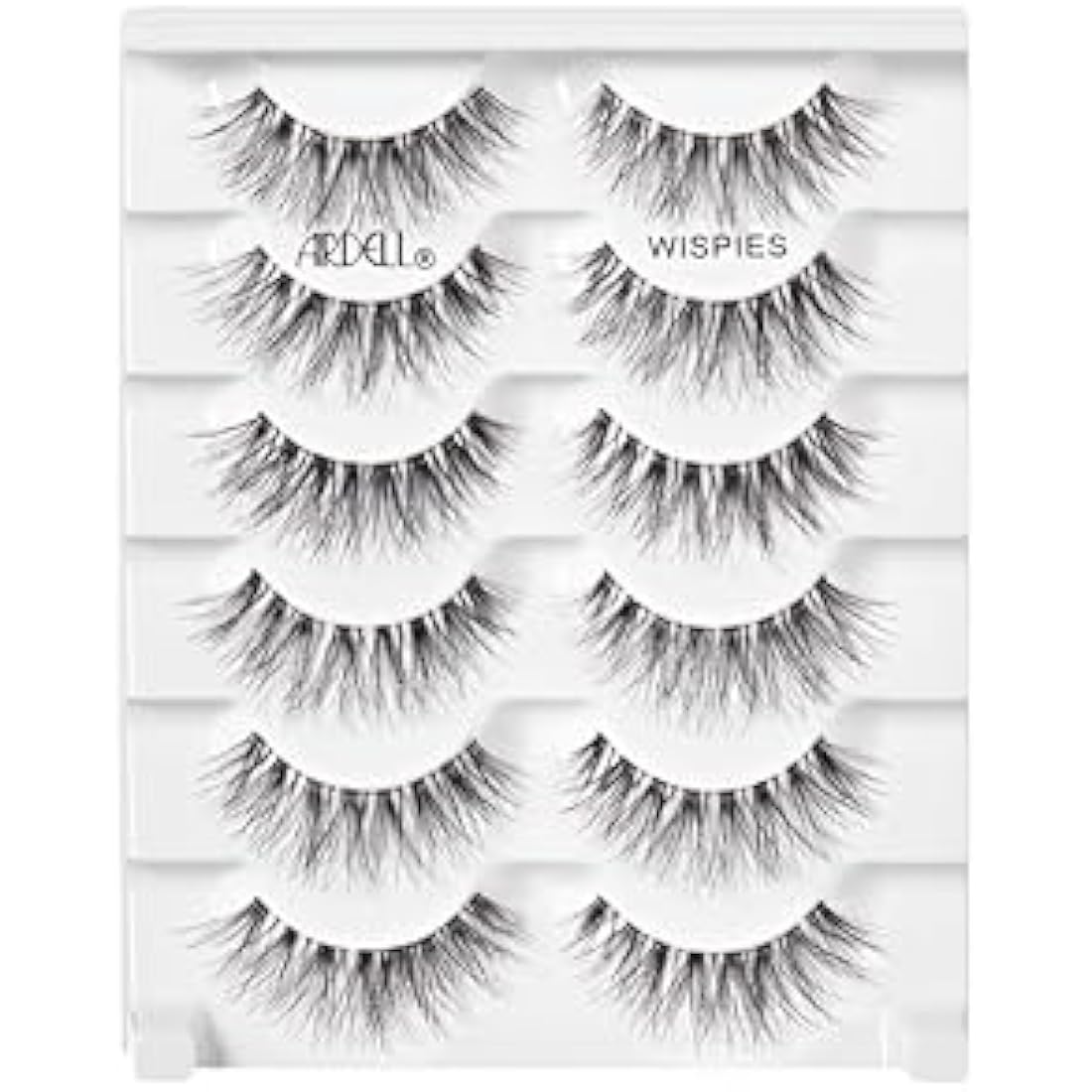 Ardell Multipack Wispies False Eyelashes, Medium Volume, Long Length, Vegan Friendly, 6 Pairs (Pack of 1)