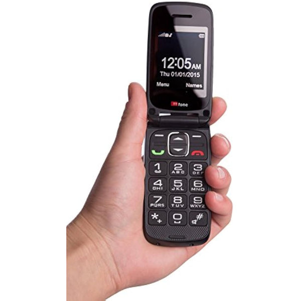 TTfone Star Big Button Simple Easy to Use Clamshell Flip SIM-Free Mobile Phone - Grey,TT300G