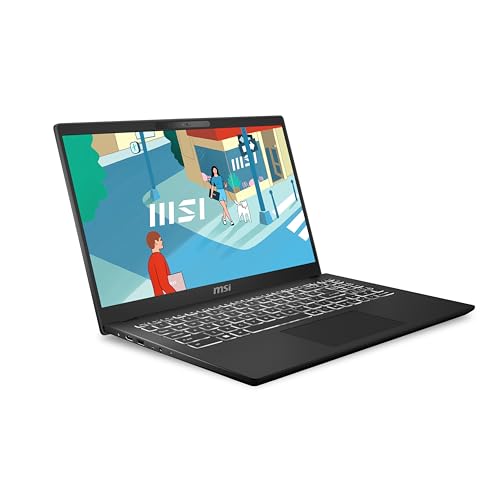MSI Modern 15H (C13M-275UK) Laptop-(15.6" FHD, 60Hz 45% NTSC IPS-Level, Intel® i5-13420H,Raptor Lake, Iris Xe Graphics, 16GB (3200MHz), 512 SSD,Windows 11home plus)- Classic Black