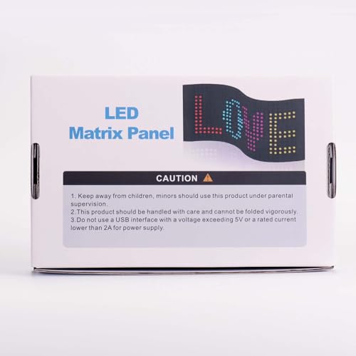 Qnoavve Bluetooth App Control LED Sign, 14.6"x3.6" Devil Eyes Car Lights, Flexible USB 5V LED Car Sign, Programmable Customizable Display Panel, Scrolling Message Board for Store Bar Hotel Party