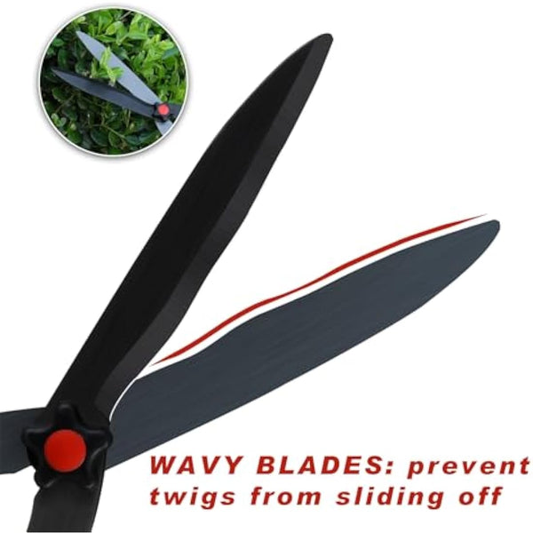 GARTOL Telescopic Hedge Shears,Long Handle Garden Shears with Very Sharp Sk5 Wavy Carbon Steel Blades,Anti-Slip Grip and Premium Rust-Resistant Steel, Gardening Tool for Hedges, Shrubs and Bushes