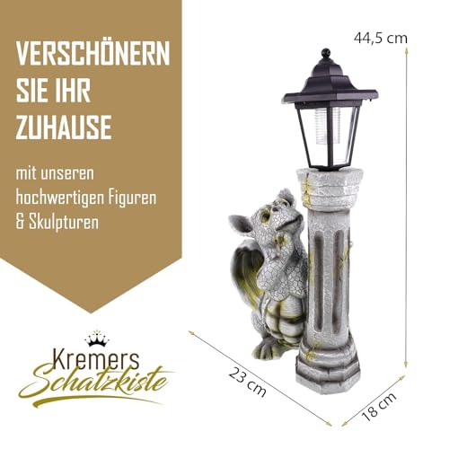 Dragon Garden Figurine on Solar Lamp Baby Dragon