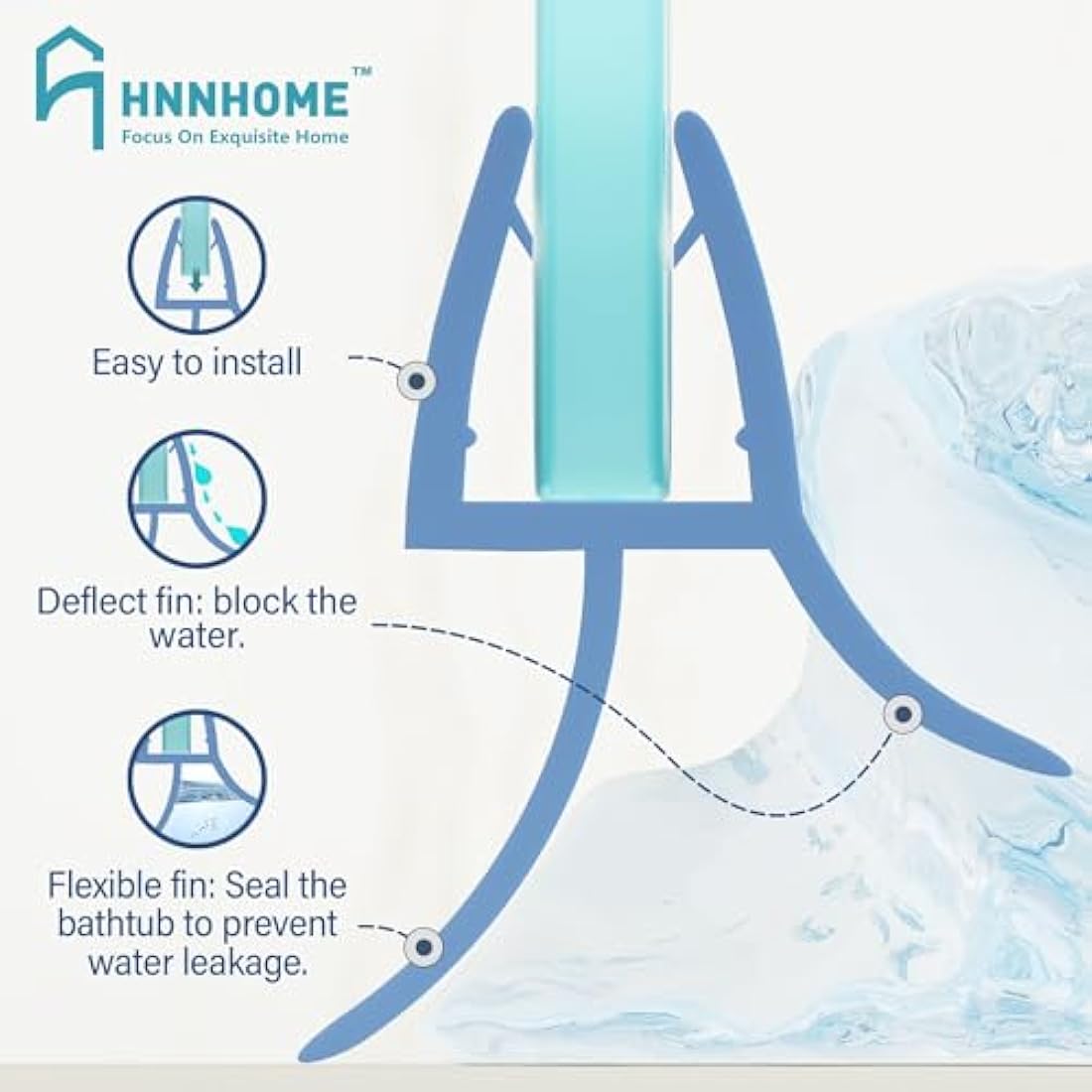 HNNHOME Clear Bath Shower Screen Door Seal Strip for 4-6mm Glass Up to 18mm Gap (Straight)